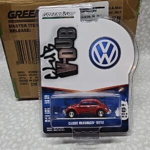 Red Classic Volkswagen Beetle Limited Edition 1:64 Scale Die-cast Car V-Dub